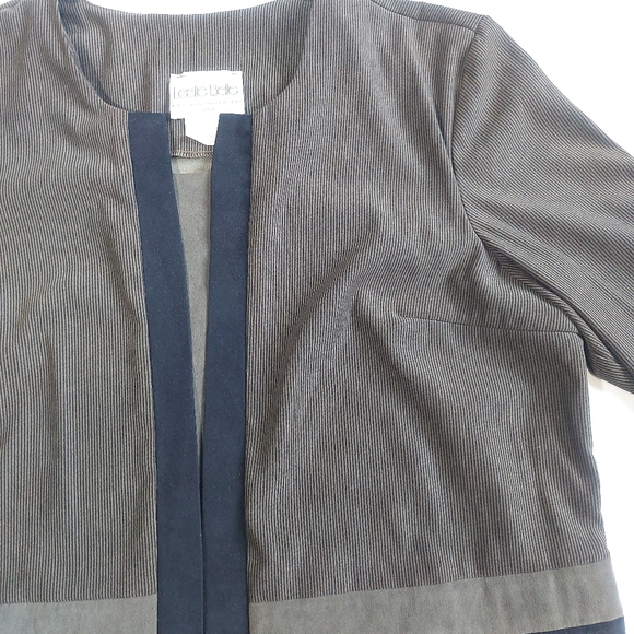Leslie Belle Canada VTG 80s Sueded Poly Jacket Blazer, 16 - Picture 3 of 11